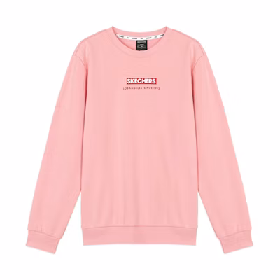 Skechers Unisex Pullover Sweatshirt with Logo - Quartz Pink L320U110-00K7