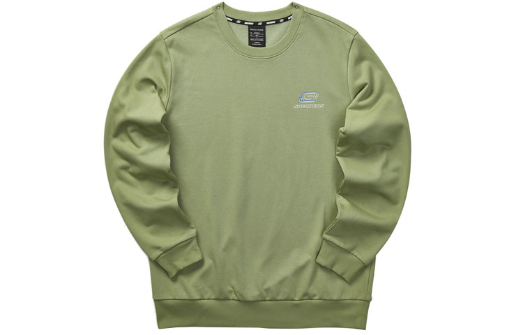 Skechers Unisex Solid Color Casual Sweatshirt Chrome Green L323U122-01MX