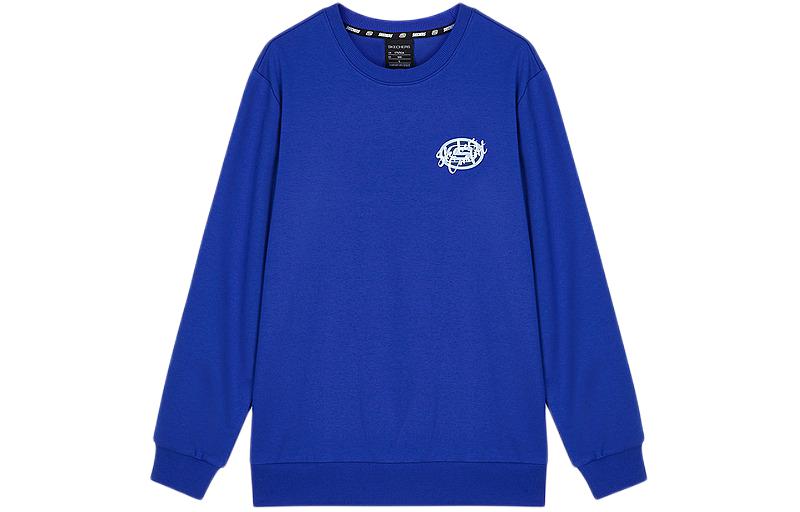 Skechers Unisex Solid Color Crewneck Pullover Sweatshirt - Ocean Blue L423U159-002V