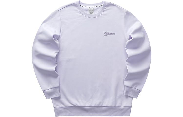 Skechers Unisex Solid Color Crewneck Pullover Sweatshirt Heather Purple L323U171-00FW