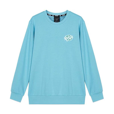 Skechers Unisex Solid Color Crewneck Pullover Sweatshirt Light Blue L423U159-01N3