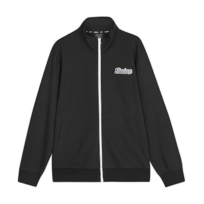 Skechers Unisex Solid Color Loose Fit Stand Collar Zip Jacket - Carbon Black L423U095-0018