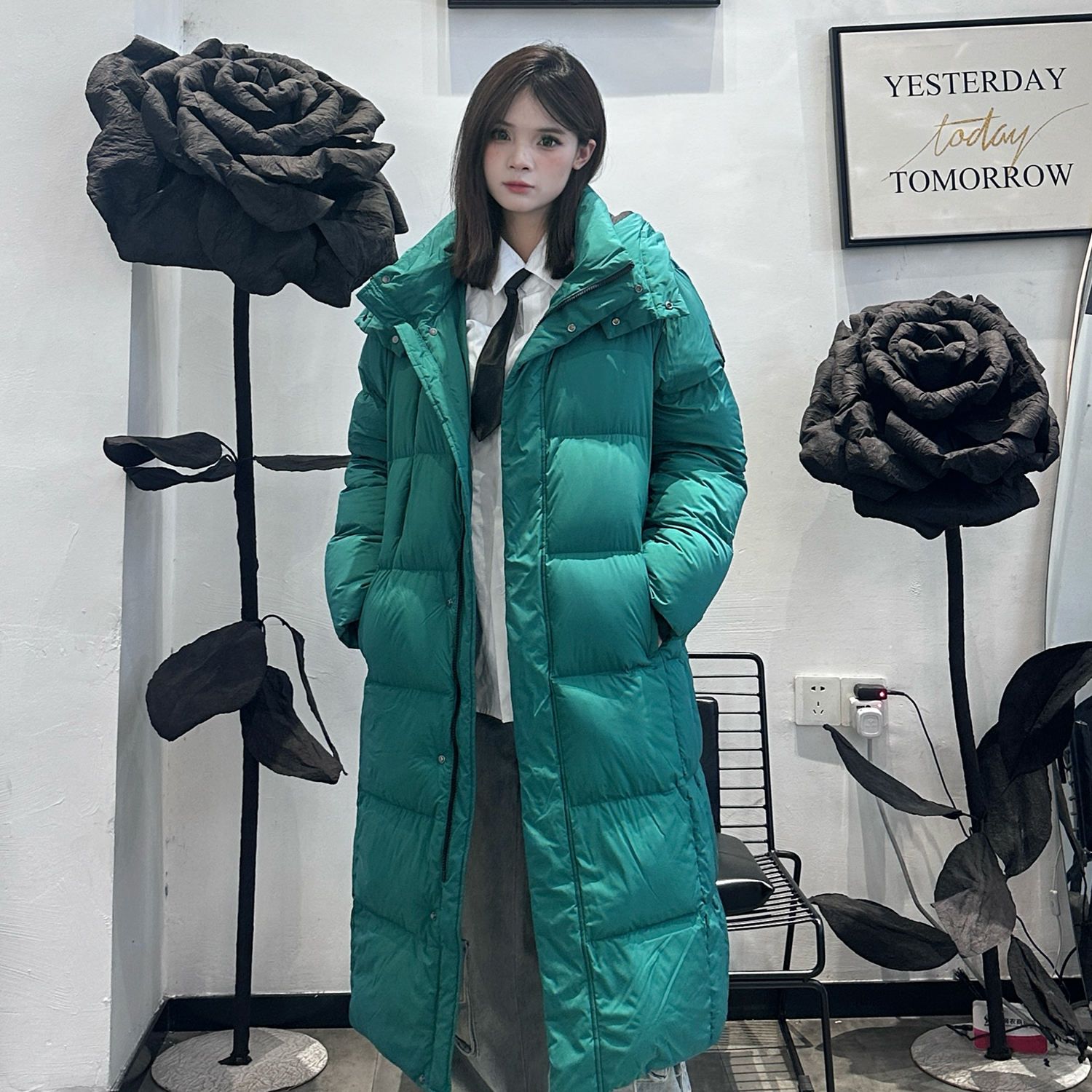 Sizing Skechers Jaket Down Hoodie Tahan Air Unisex Gaya Kasual Outdoor. L424U281