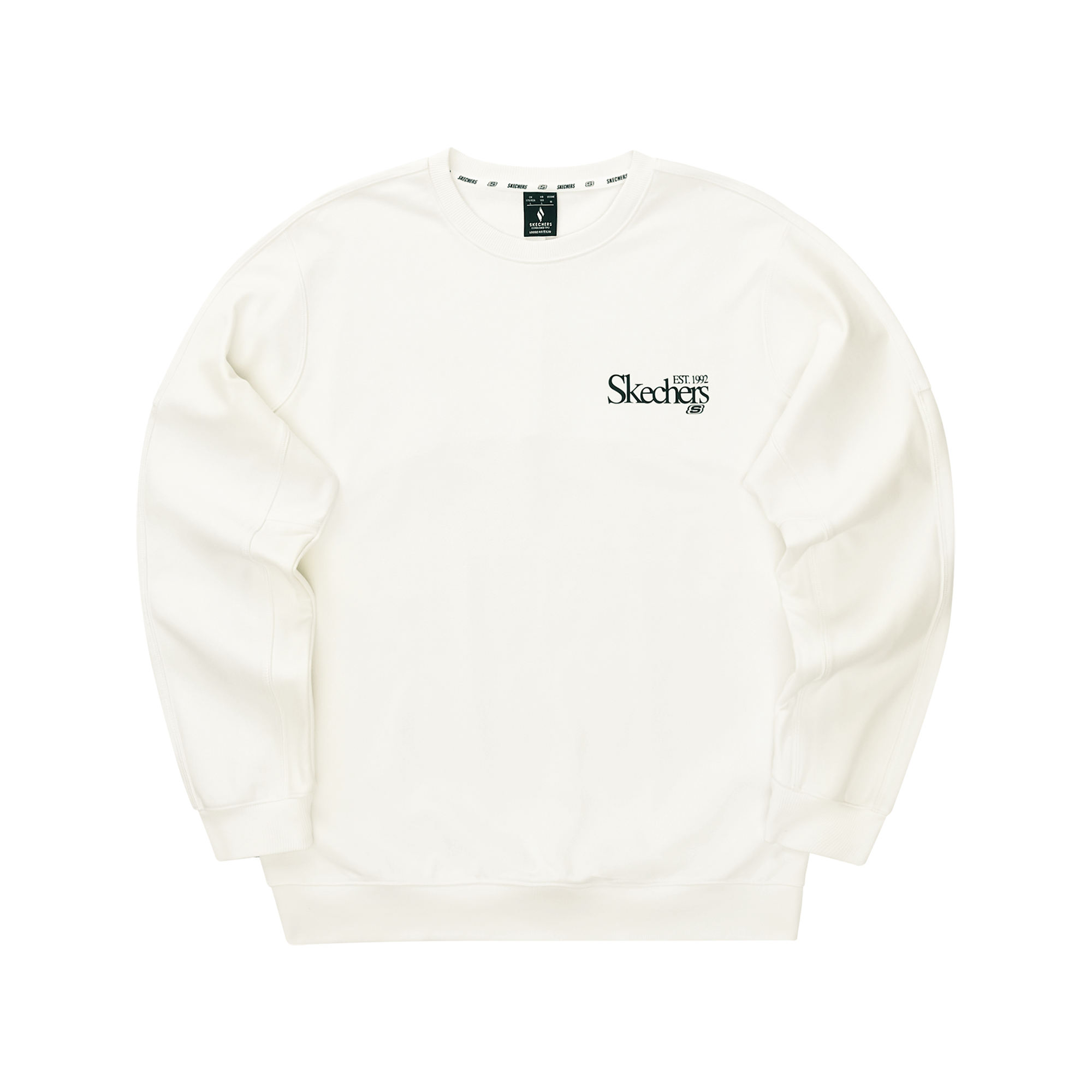 Skechers Unisex White Casual Sports Long-Sleeve Sweatshirt L324U064-0074