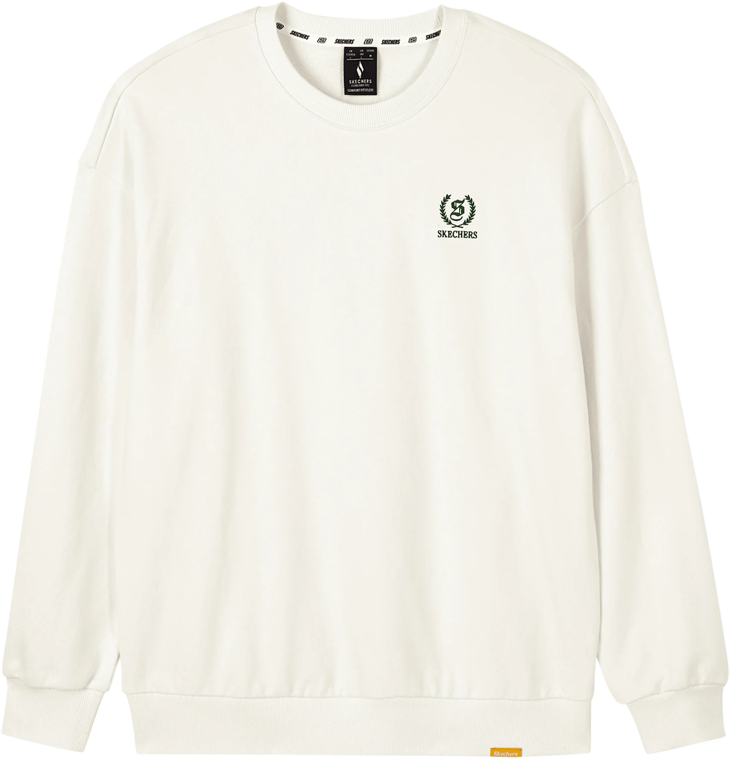 skechers-unisex-white-crewneck-sweatshirt-with-logo-print-l324-u094-0074
