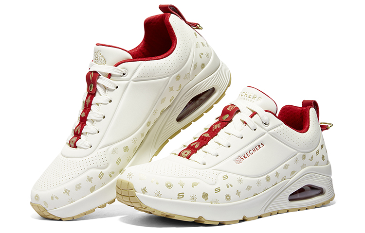 Shop Skechers Uno-Tahun Naga 2024 'Beige Merah' 183999-NAT