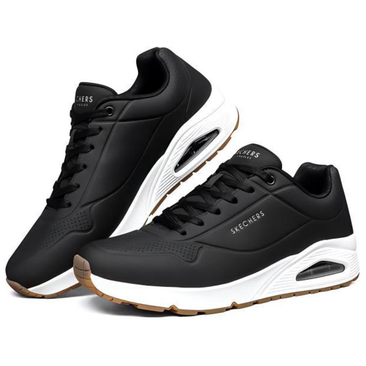 Lookbook Skechers Uno 'Negro Blanco' 52458-BLK