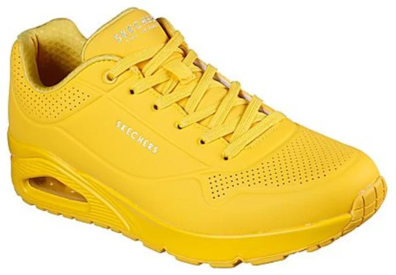 Skechers Uno Stand On Air 經典慢跑慢步鞋 檸檬黃 Lookbook Skechers Uno Stand On Air 經典慢跑慢步鞋 檸檬黃