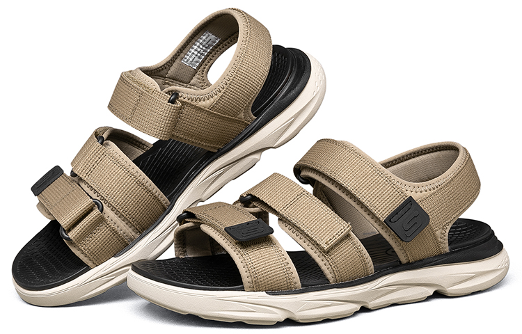 Shop Skechers USA Streetwear ''Sandale Sport Khaki à Bande Velcro'' 210258-KHK