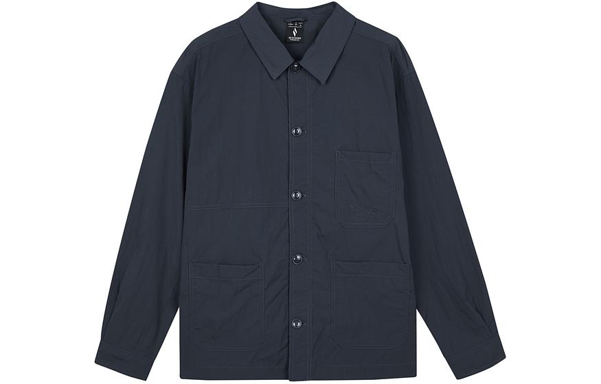 Skechers Utility Jacket with Pockets, Long Sleeve - Solid Dark Gray L224M025-00W5