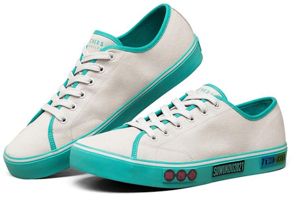 스케쳐스 V'lites 화이트 그린 캔버스 666168-LGTQ Lookbook 스케쳐스 V'lites 화이트 그린 캔버스 666168-LGTQ
