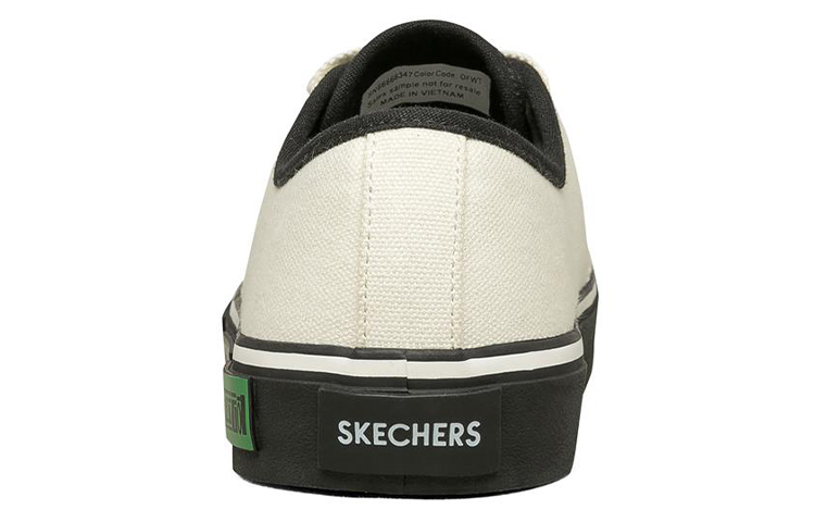 Shop Scarpe Skechers V''lites Fashion Canvas Bianche 666168-OFWT