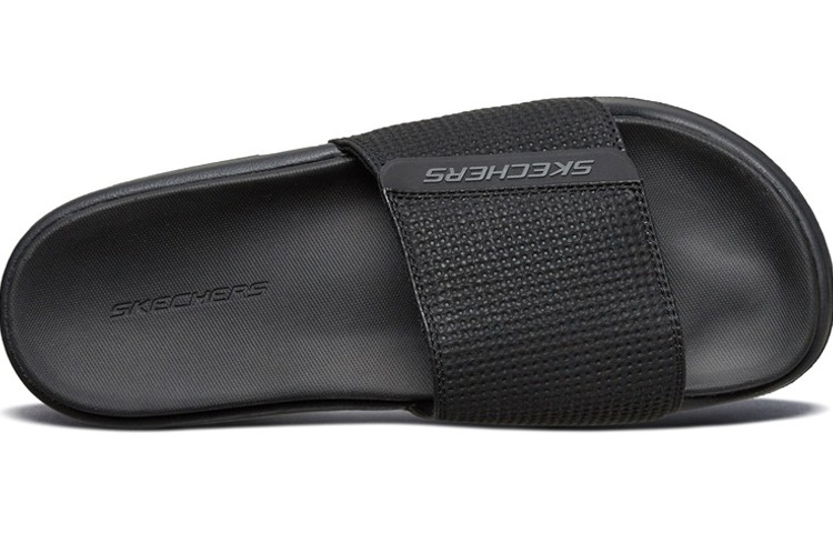 Lookbook Sandales de Sport Noires Skechers à Scratch et Talon Plat 51729-BBK