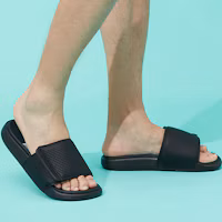 Purchase Skechers Velcro Flat Heel Sports Slippers Black 51729-BBK
