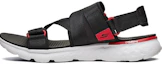 Buy Sandales Skechers Noires Rouges Respirantes Sport Plein Air à Scratch 54263-BKRD