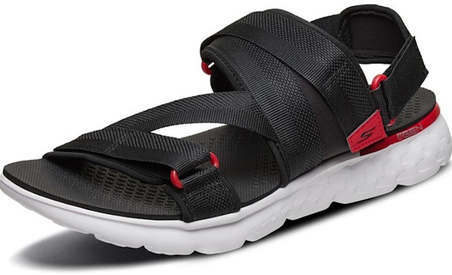 Skechers Velcro Sandal Sukan Pantai Bernafas Hitam Merah Outdoor 54263-BKRD Order Skechers Velcro Sandal Sukan Pantai Bernafas Hitam Merah Outdoor 54263-BKRD