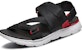 Skechers Velcro Sandal Sukan Pantai Bernafas Hitam Merah Outdoor 54263-BKRD