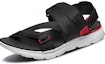 Order Skechers Velcro Sandal Sukan Pantai Bernafas Hitam Merah Outdoor 54263-BKRD