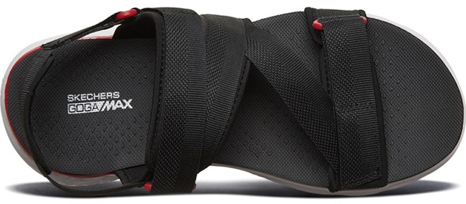 Skechers Velcro Sandal Sukan Pantai Bernafas Hitam Merah Outdoor 54263-BKRD Lookbook Skechers Velcro Sandal Sukan Pantai Bernafas Hitam Merah Outdoor 54263-BKRD