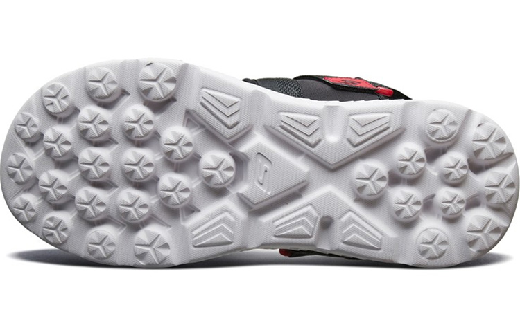 Shop Sandales Skechers Noires Rouges Respirantes Sport Plein Air à Scratch 54263-BKRD