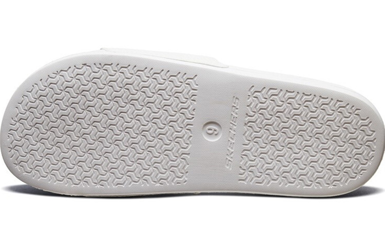 Shop Sandales de Sport Skechers à Scratch Plat Blanc Bleu Outdoor 51729-WNV