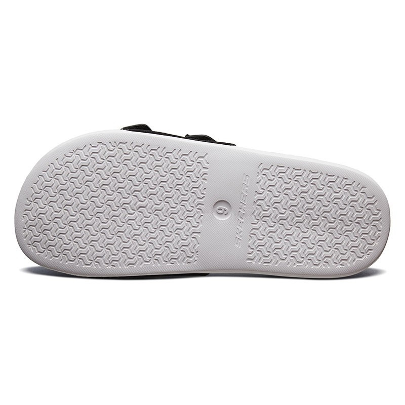 Shop 스케쳐스 찍찍이 아웃도어 블랙 화이트 샌들 666081-BKW