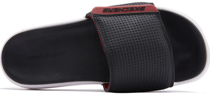 Skechers Sandales Sport Velcro Talon Plat Noir Rouge Stylish 51729-BKRD Lookbook Skechers Sandales Sport Velcro Talon Plat Noir Rouge Stylish 51729-BKRD