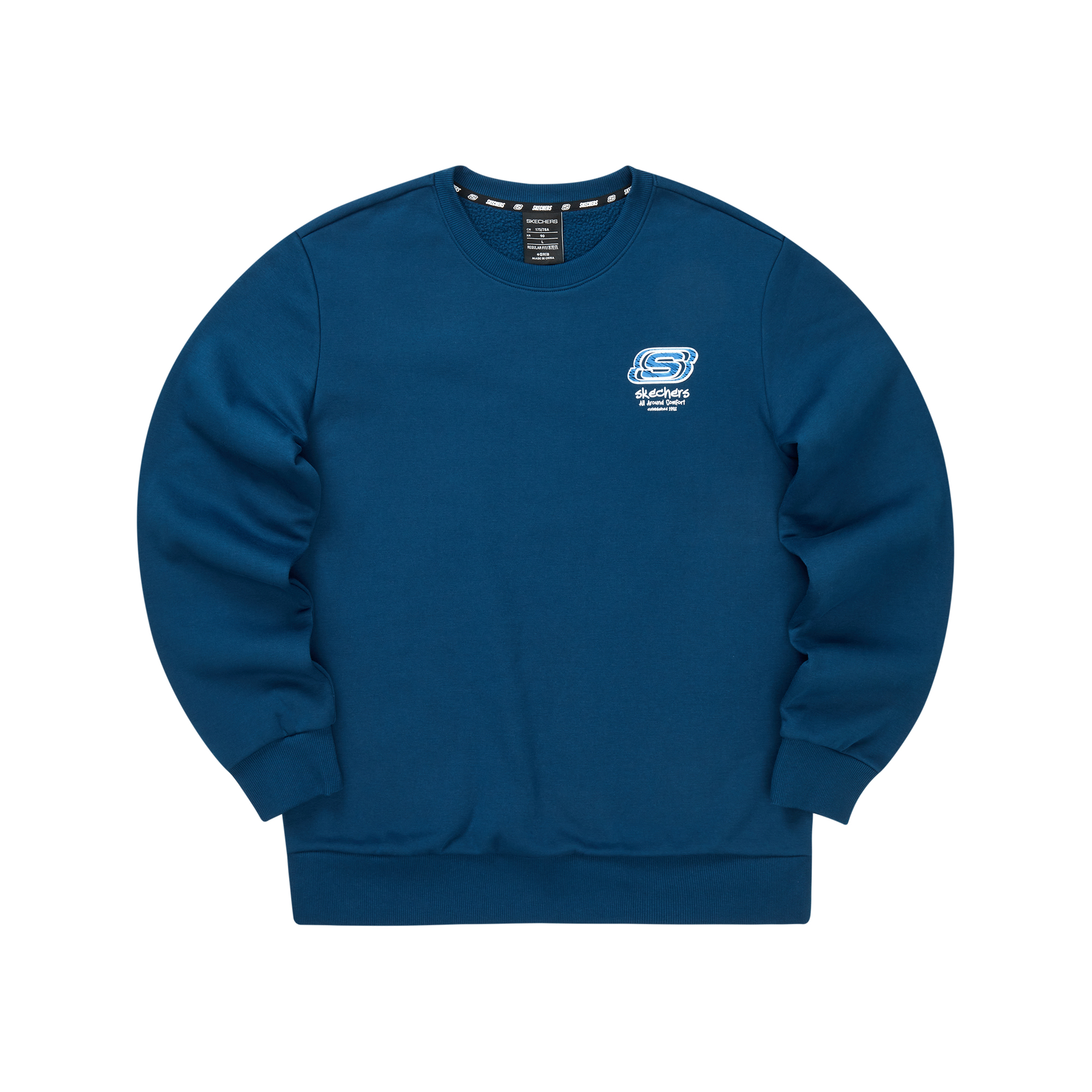 Skechers Vibrant Casual Fleece Pullover Sweatshirt Unisex - Poseidon Blue L322U096-00H1