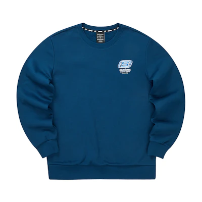 Skechers Vibrant Casual Fleece Pullover Sweatshirt Unisex - Poseidon Blue L322U096-00H1