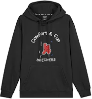 Skechers Vibrant Casual Series Letter Pullover Sweatshirt Unisex Black L421U171-0018 Skechers Vibrant Casual Series Letter Pullover Sweatshirt Unisex Black L421U171-0018