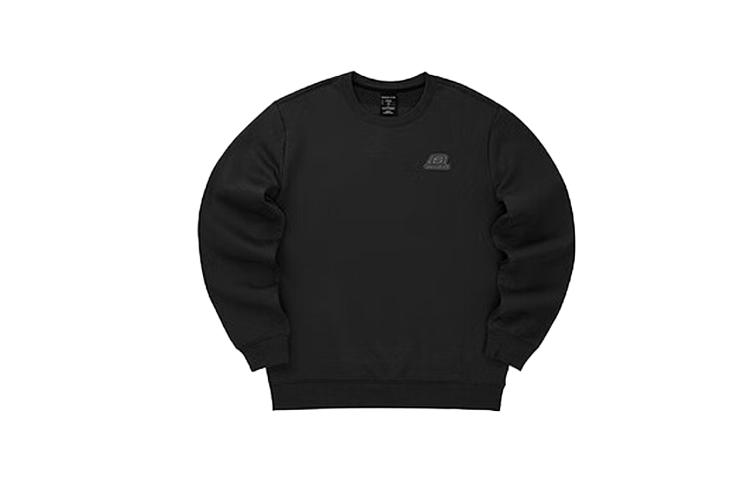 Skechers Vibrant Casual Sweatshirt Unisex Letter Print Crewneck - Carbon Black L422U084-0018