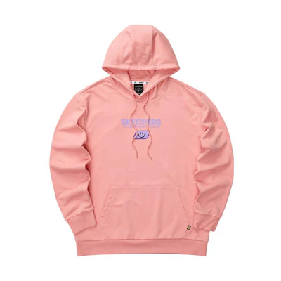 Skechers Vibrant Pullover Hoodie Unisex Quartz Pink Letter Print Casual Series L321U131-00K7