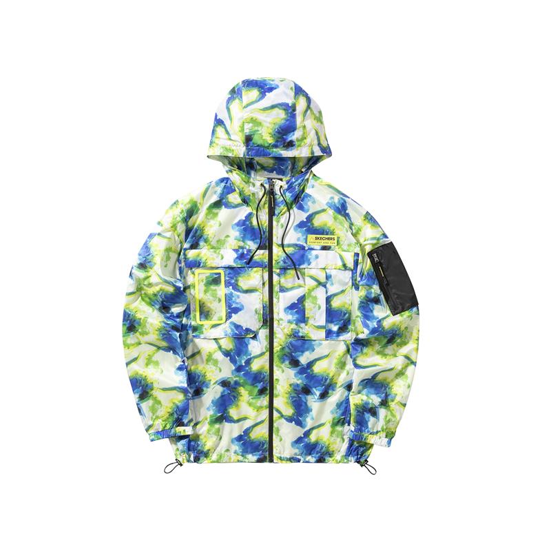Skechers Walking Series Colorblock Camouflage Hooded Utility Jacket L121M011