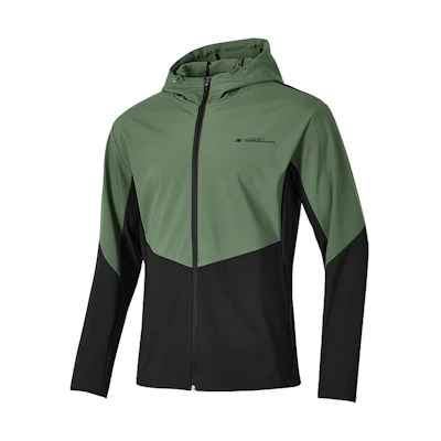 Skechers Water-Resistant Hooded Woven Jacket in Thyme Green P424M121-031F