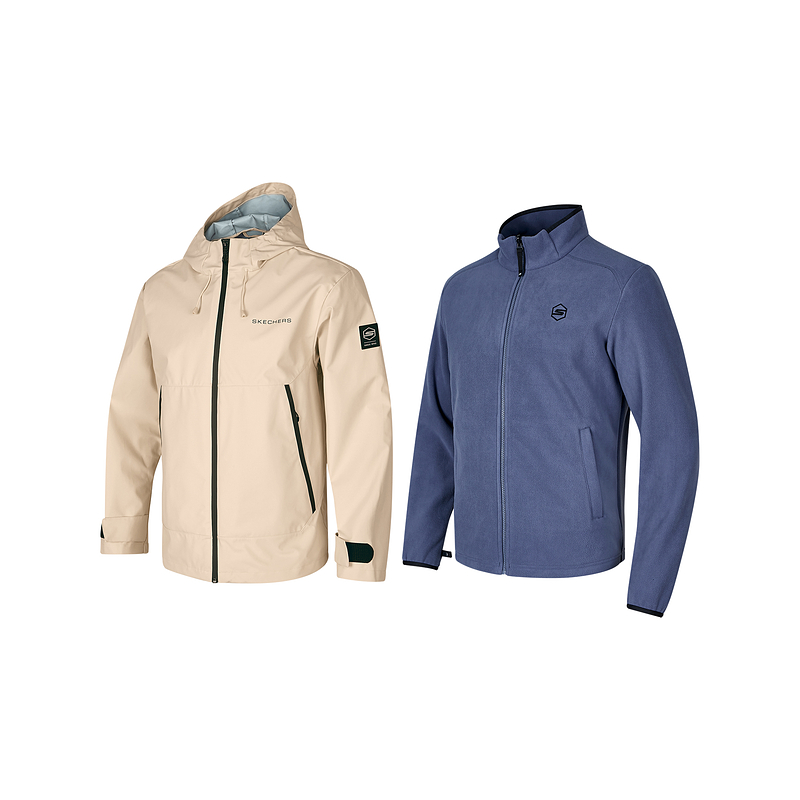 Skechers Waterproof Windproof Breathable Hooded Jacket - Gray P424M027-01CG