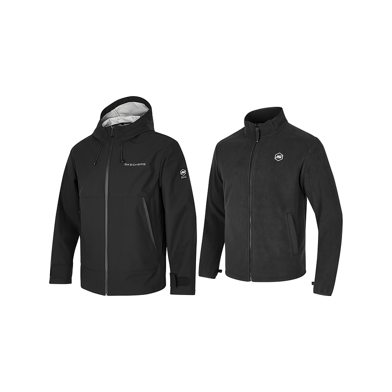 Skechers Waterproof Windproof Hooded Jacket - Carbon Black P424M027-0018 圖 2