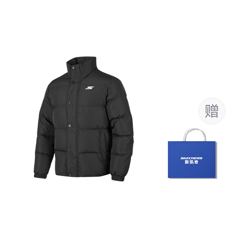 Skechers Waterproof Windproof Oilproof Puffer Jacket Unisex - Carbon Black P423U038-0018