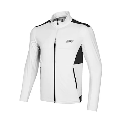 Skechers White Colorblock Logo Print Stand Collar Jacket P221M011