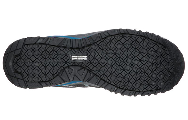 Shop Skechers Work: Azbar Comp Toe 'Black Blue' 77541-BKBL