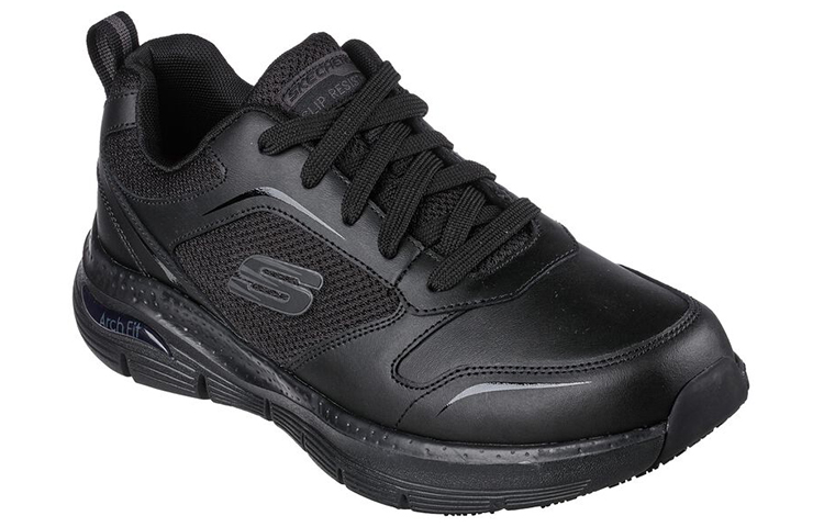 Lookbook スケッチャーズ ワーク アーチフィットSR (黒革) 200073-BLK