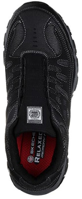 Skechers Kerja Cankton Ebbitt ST 'Hitam Kasual Rendah Bernafas Lari' 77161-BLK Shop Skechers Kerja Cankton Ebbitt ST 'Hitam Kasual Rendah Bernafas Lari' 77161-BLK