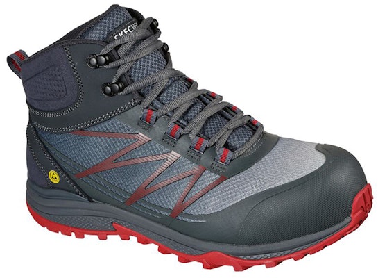 Skechers 工作系列:Puxal-Esd Firmle 运动休閒鞋 灰紅 Lookbook Skechers 工作系列:Puxal-Esd Firmle 运动休閒鞋 灰紅