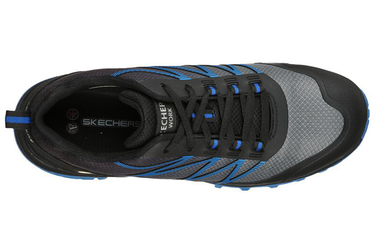 Shop Skechers Kerja Puxal ESD Comp Toe 'Hitam Biru' 200046-BKBL