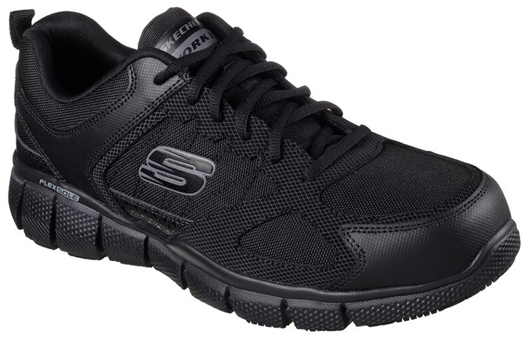 Lookbook Skechers Work Relaxed Fit ''Noir'' 77152-BLK