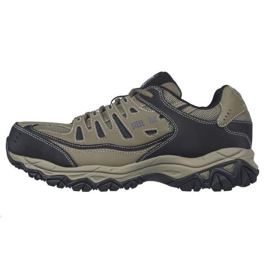 Buy Skechers Work Relaxed Fit : Cankton ST Chaussures ''Vert Olive Noir'' 77055W-BKCC