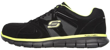Skechers Work Relaxed Fit: Synergy-Ekron Alloy Toe 'Black' 77068-BKLM Skechers Work Relaxed Fit: Synergy-Ekron Alloy Toe 'Black' 77068-BKLM