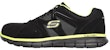 Skechers Kerja Relaxed Fit: Synergy-Ekron Alloy Toe 'Hitam' 77068-BKLM