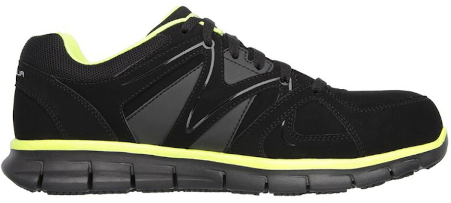 Skechers Work Relaxed Fit: Synergy-Ekron Alloy Toe 'Black' 77068-BKLM Order Skechers Work Relaxed Fit: Synergy-Ekron Alloy Toe 'Black' 77068-BKLM