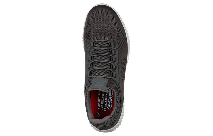 Lookbook Skechers Kerja Relaxed Fit Cessnock SR 'Abu-Abu' 77188-CHAR