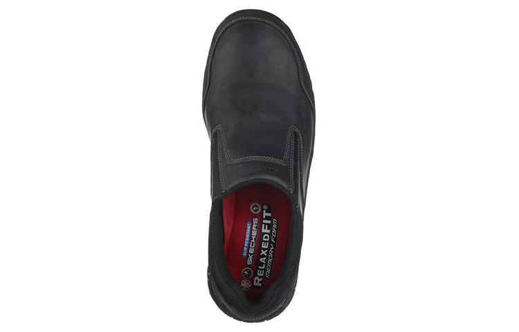 Shop スケッチャーズワーク リラックスフィット ハートンST (黒) 77066-BLK